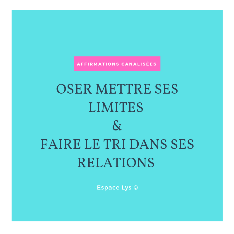Reprogrammation: OSER METTRE SES LIMITES ET FAIRE LE TRI DANS SES RELATIONS Reprogrammation: OSER METTRE SES LIMITES ET FAIRE LE TRI DANS SES RELATIONS