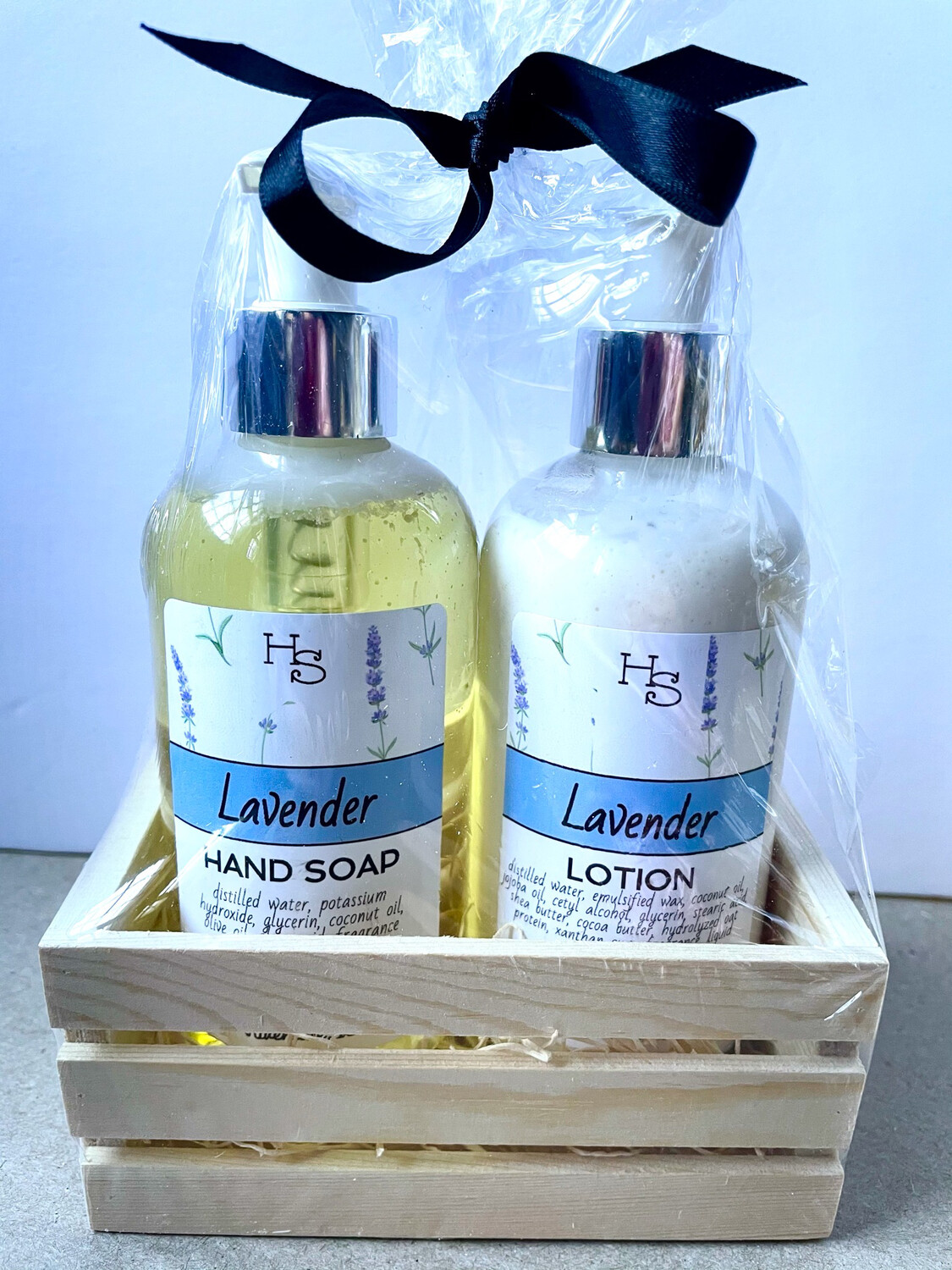 Soap &amp; Lotion set in crate