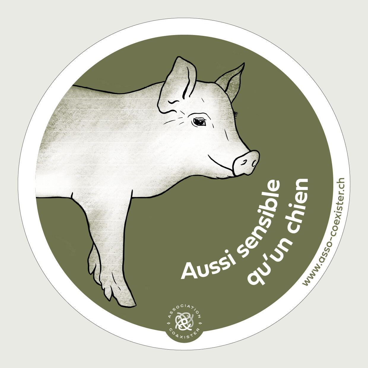 Autocollant &quot;Aussi sensible qu&#39;un chien&quot;