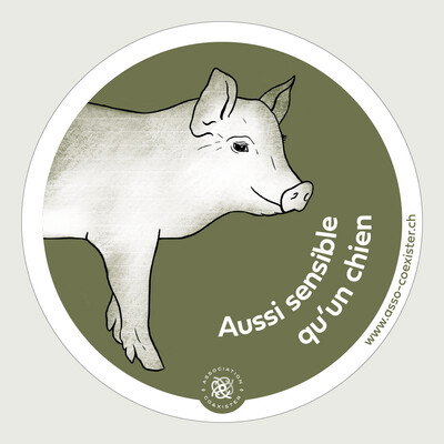 Autocollant &quot;Aussi sensible qu&#39;un chien&quot;