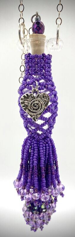 Purple Beaded Bottle Half Dram