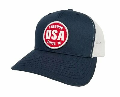 Freedom Since 76 Trucker Hat - Navy/White