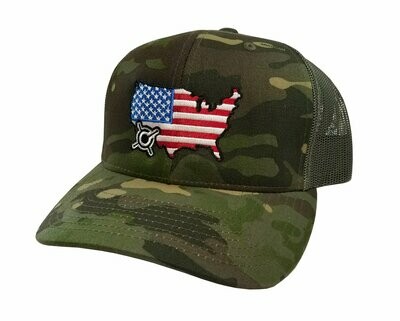 Patriot Logo Trucker Hat - Camo