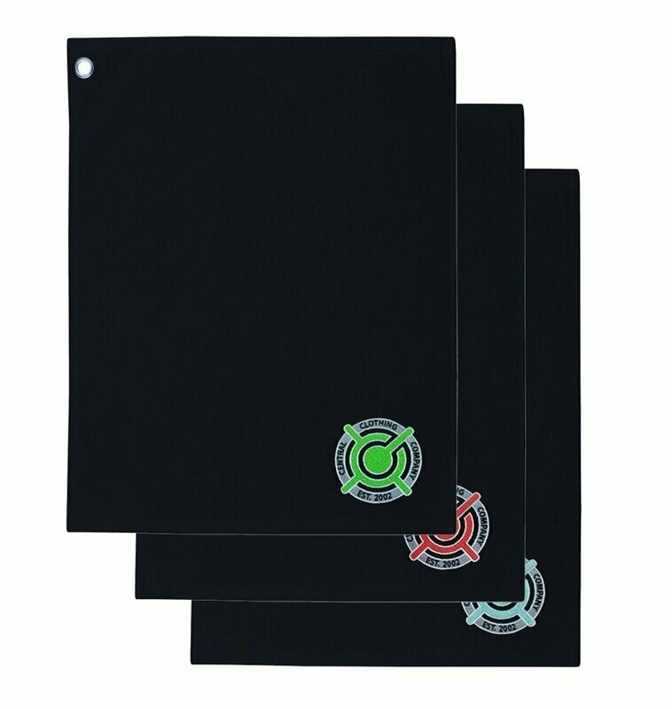 Embroidered Disc Golf Towel - Black