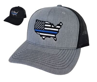 Thin Blue Line USA Trucker Hat