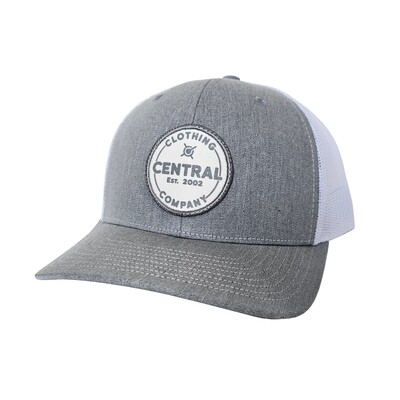 Badge Logo Trucker Hat - Grey/White