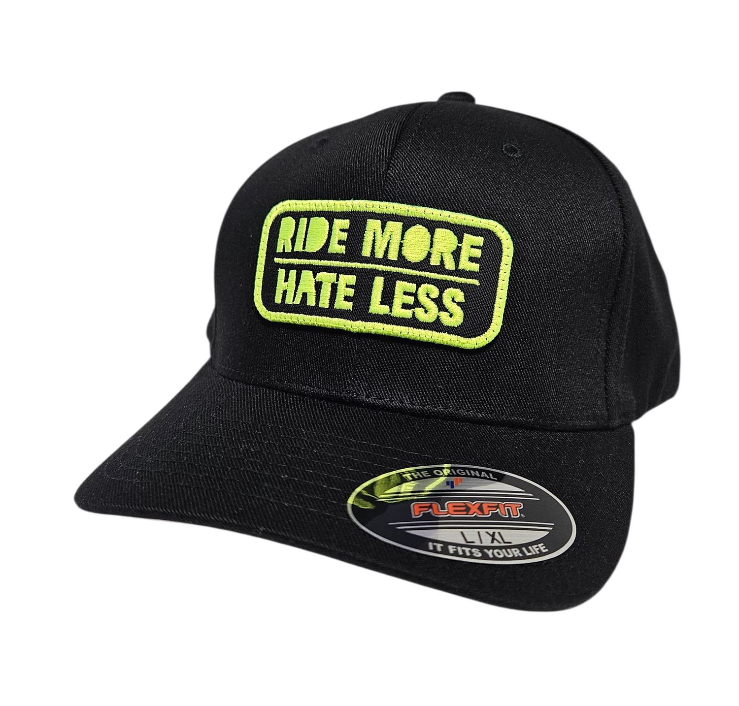 Ride More Hate Less Flexfit Hat, Size:: Flexfit - S/M