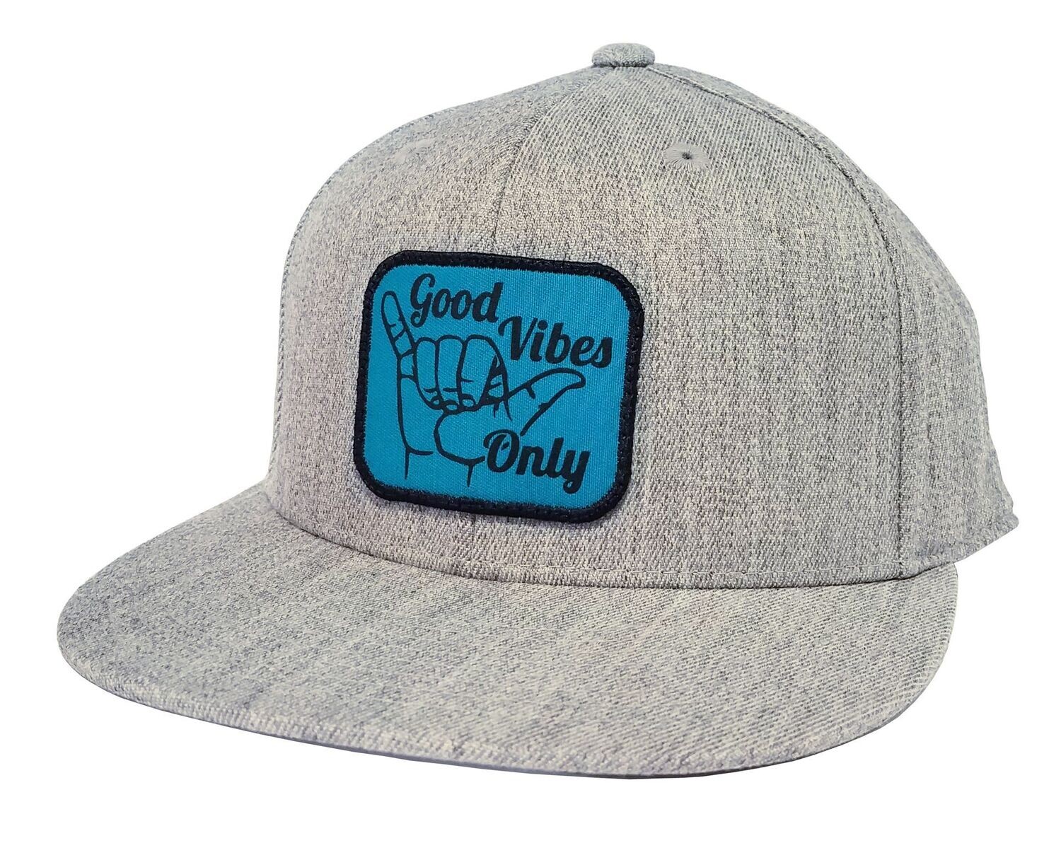 Good Vibes Only Flatbill Flexfit Hat, Size:: Flexfit - S/M
