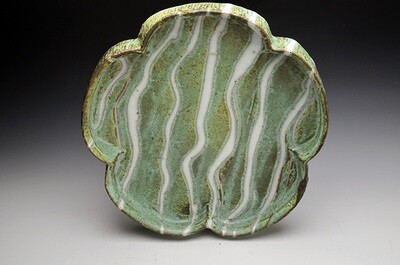 Large Copper Green Dish