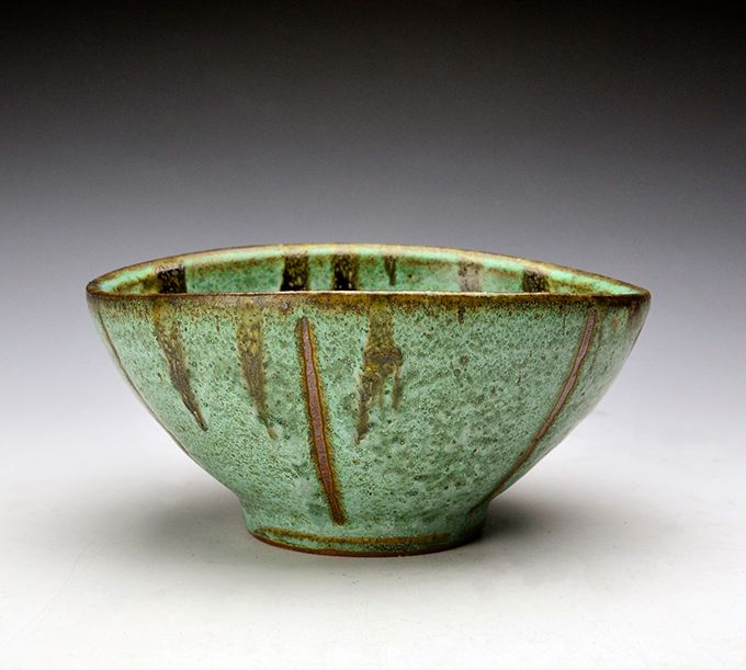 Copper Green Soup Bowl
