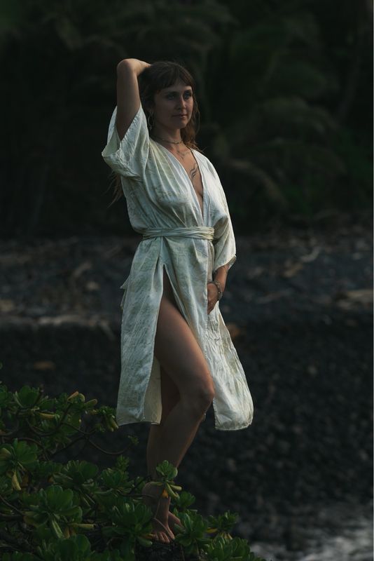 Fern Kissed - Ahimsa Silk Robe