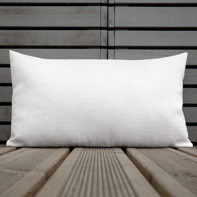 Premium Plain White Linen Pillow (Size Variation--SV)