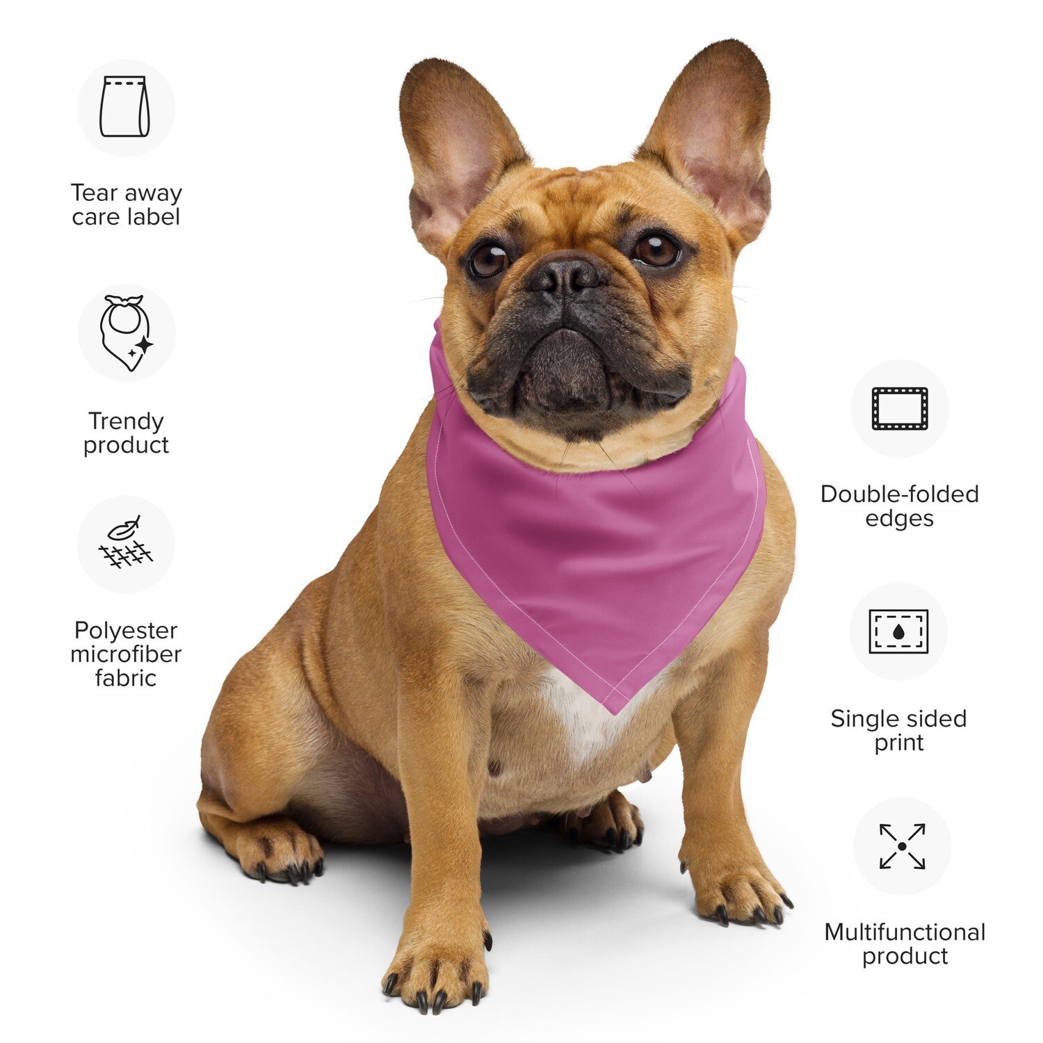 Premium Plain Pink Pets Neck Gaiter/ Face Bandana (Customizable)
