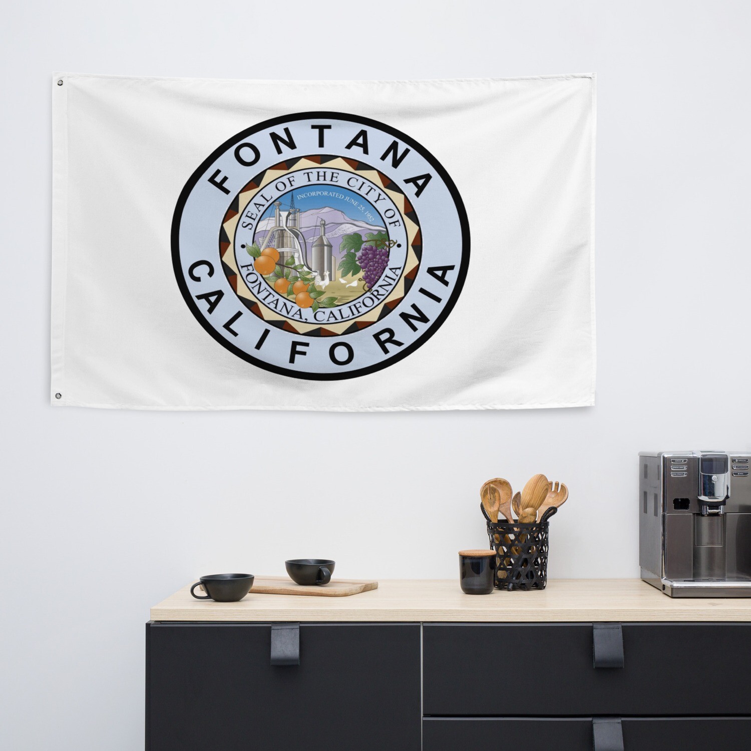 Fontana City Flag (Customizable)