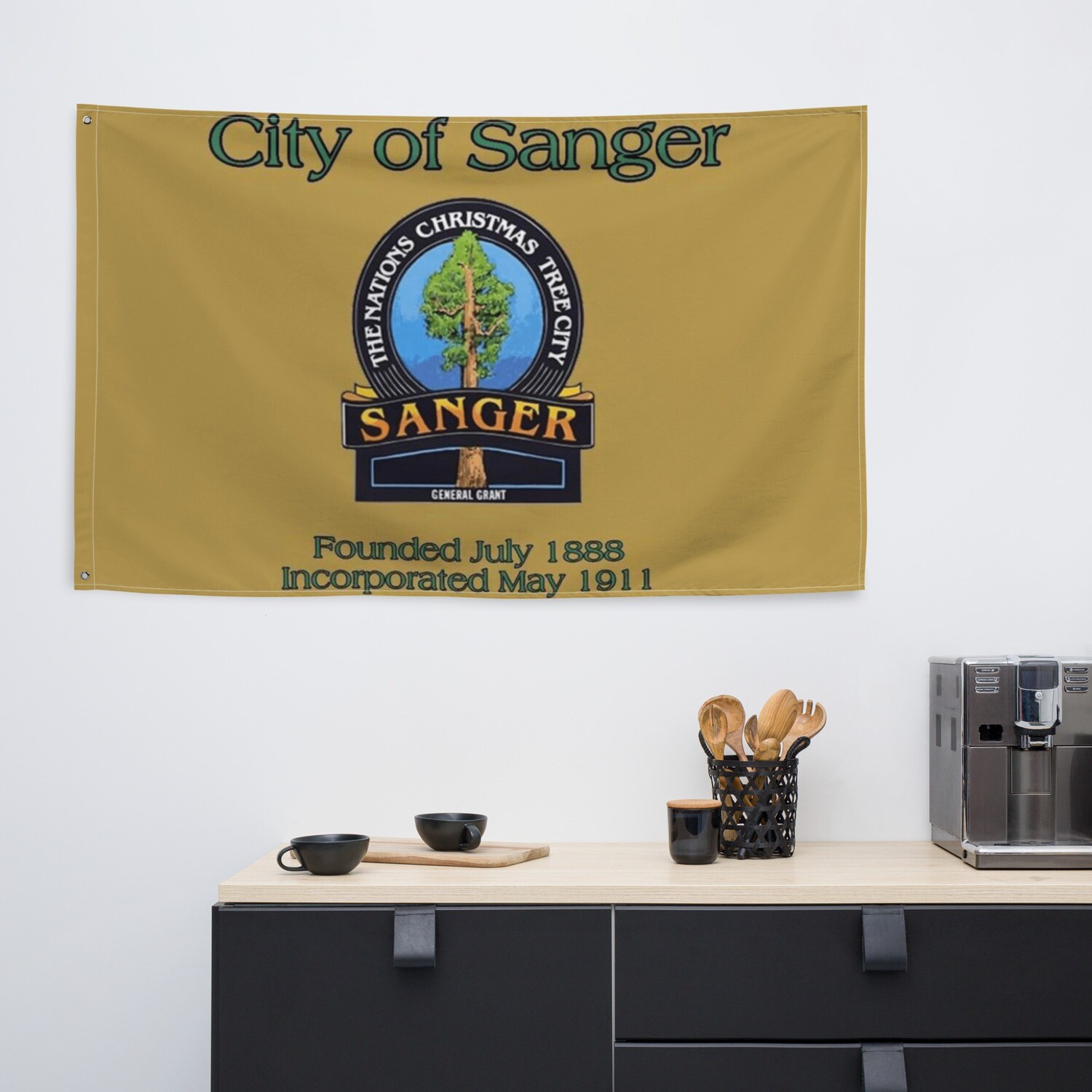 Sanger City Flag (Customizable)