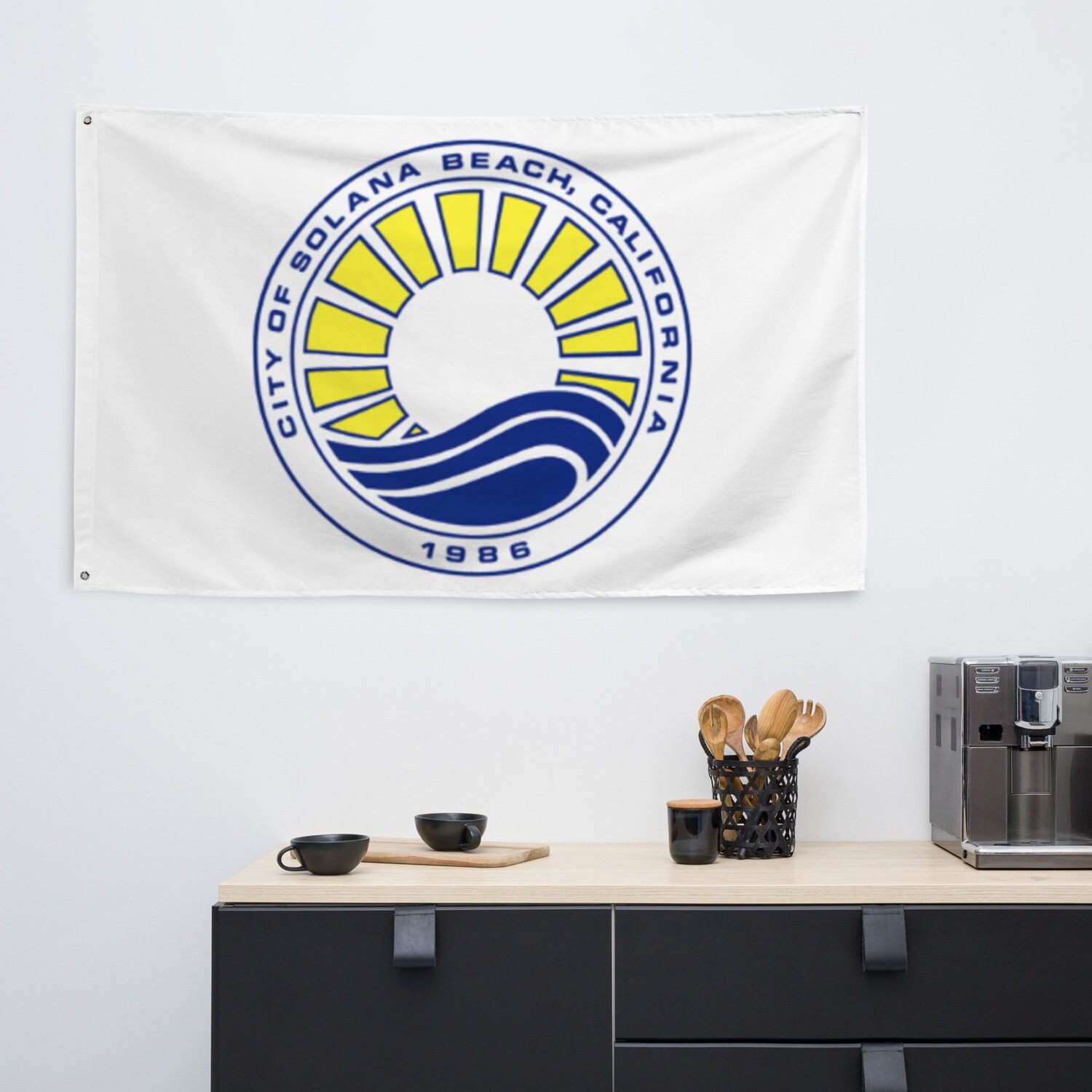 Solana Beach City Flag (Customizable)