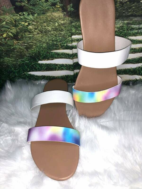 Tie-dye Open-toe Slides