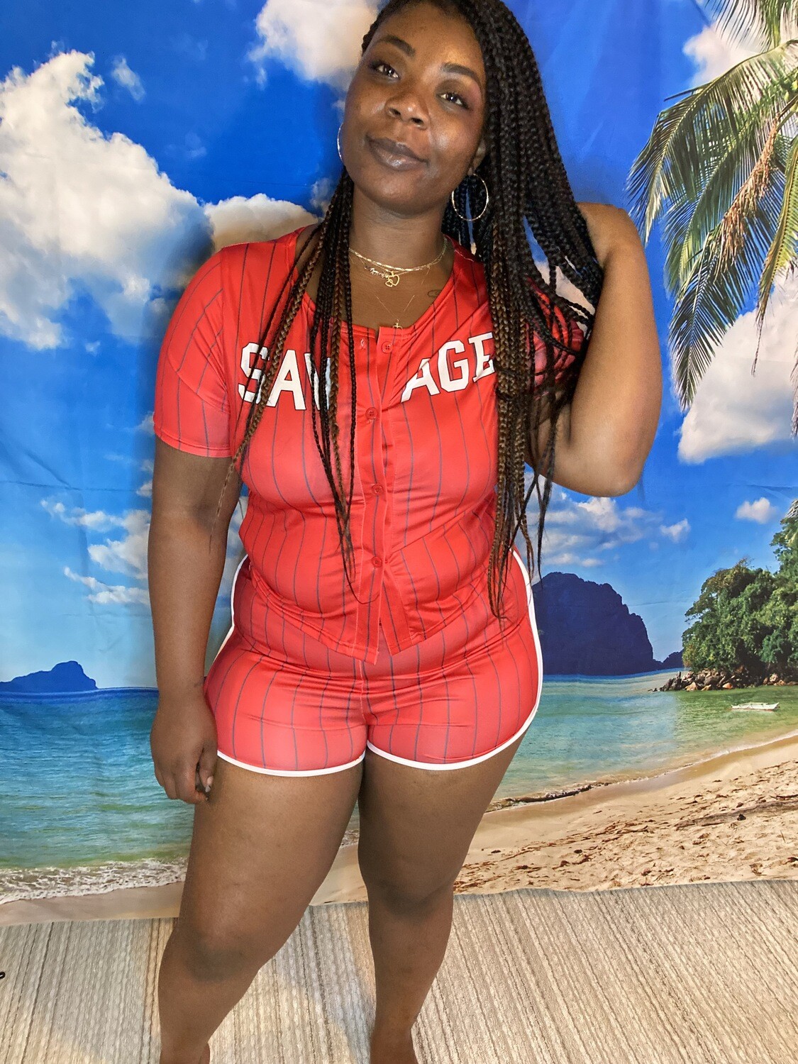 Letter Print Short Set