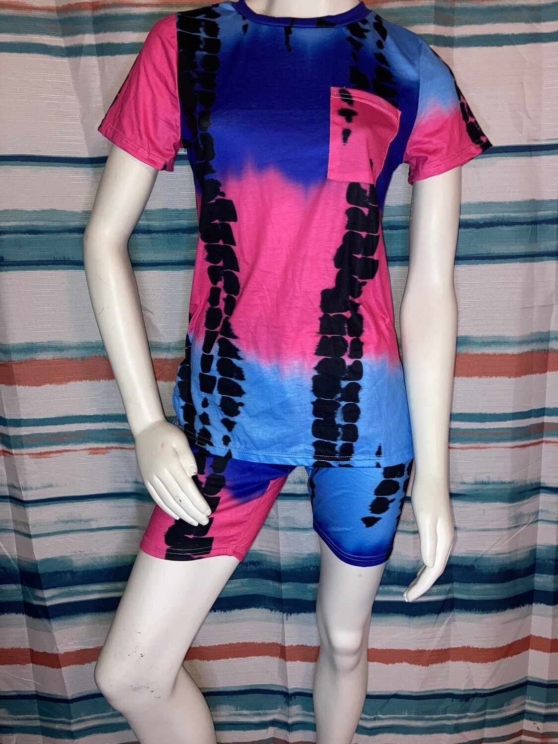 Purple Tie-dye Short Set