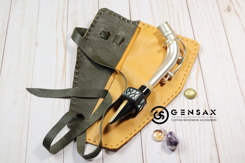 Premium Elk Leather Saxophone Neck Pouch | In-Bell Sax Case