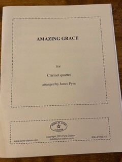 Amazing Grace for clarinet quartet (3 Bb, 1 Bass)