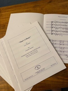 That’s a Plenty for clarinet quartet (3 Bb, 1 Bass plus alto part which doubles 3rd)