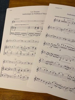 Berlioz: Andromaque au Tombeau d’Hector, from Les Troyens for A clarinet and piano
