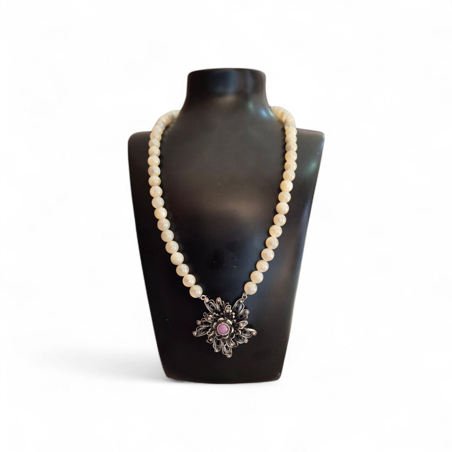 Filigree with macedonian rubin  necklace 1