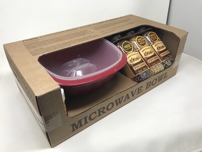 Microwaveable Popcorn Git Set (White Container)