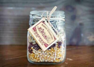 Amish Country Glass Jar or Popcorn
