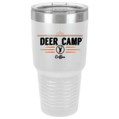 DEER CAMP® Tumbler White With Color Logo 30 Oz.