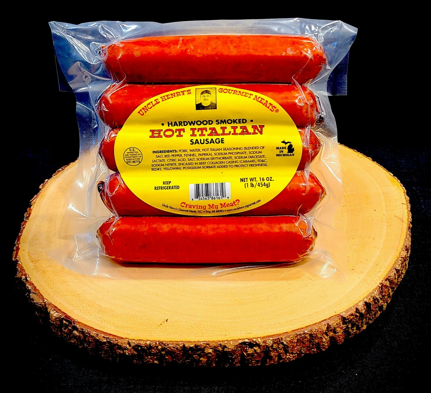 Uncle Henry Sausage - Hot Italian  1 lb Package