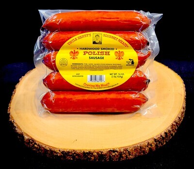 Uncle Henry Sausage - Smoked Polish Kielbasa Sausage 1 lb.  Package