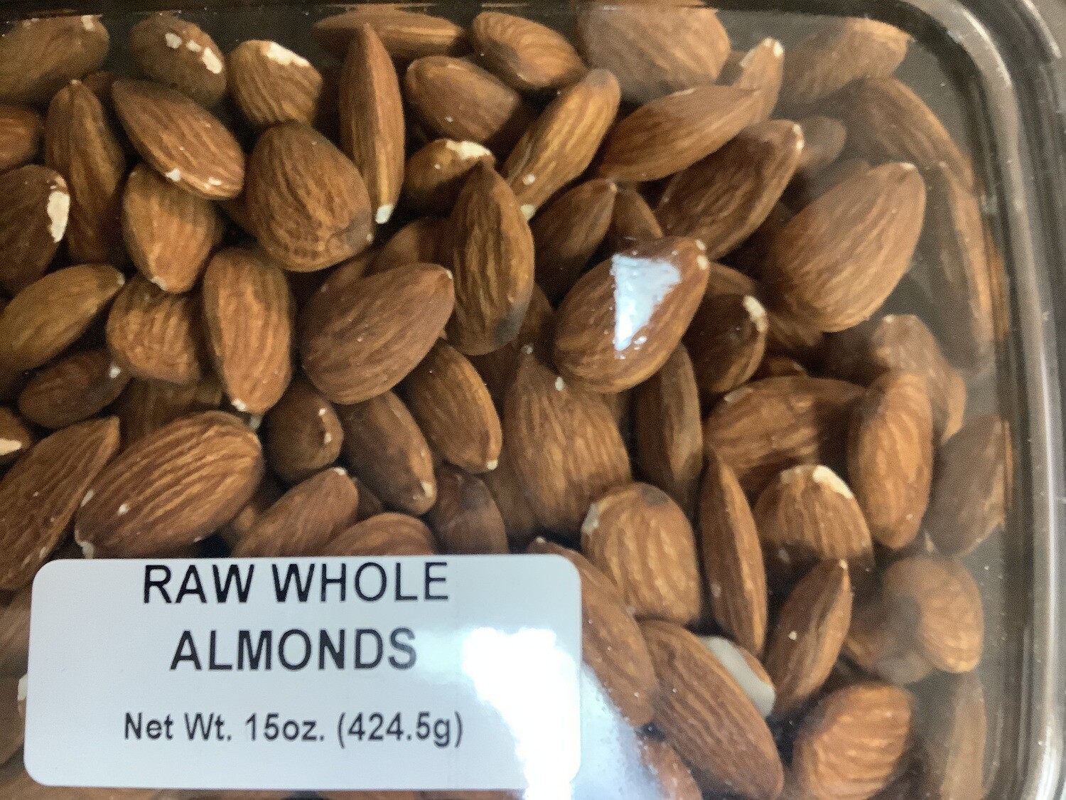 Tub Nut Almonds Raw Wholes 15 oz. 