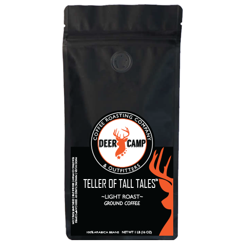 DEER CAMP coffee Teller Of Tall Tales Light Roast 1 lb. Ground