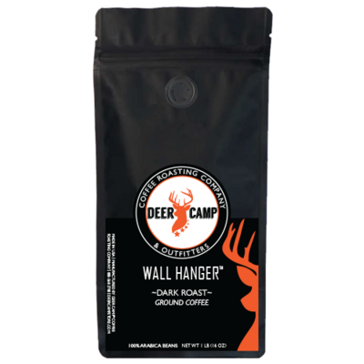 DEER CAMP COFFEE Wall Hanger Dark Roast 1 lb Ground