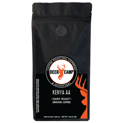 DEER CAMP COFFEE - Kenya AA (Conventional) 1 lb Ground