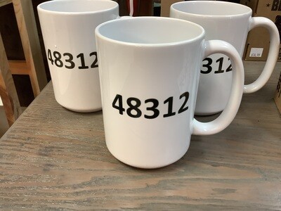 48312 Zip Code 15oz Ceramic Mug - White