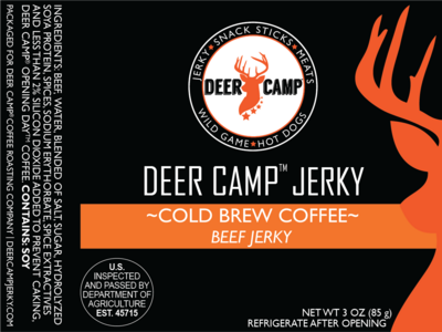 DEER CAMP JERKY - Beef - Cold Brew Opening Day Coffee 