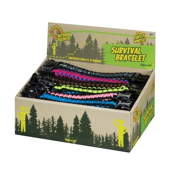 Outdoor Discovery Survival Bracelet Unisex  - Assorted Colors 