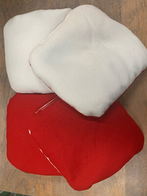 DEER CAMP® Corn Hole Bags Canvas | Suede Red And White Set 4