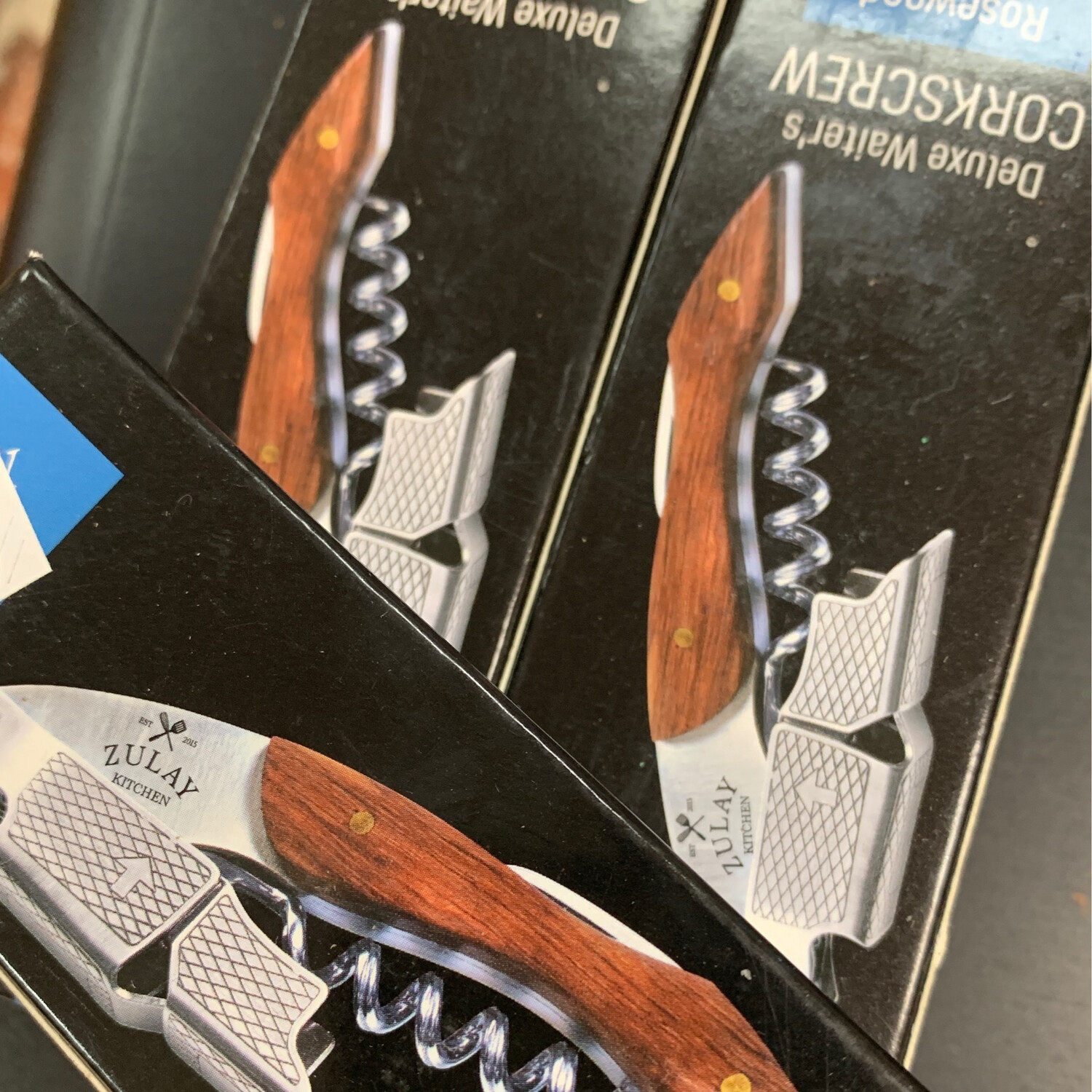 Professional Waiter’s Corkscrew Bottle Opener - 3-in-1  Rosewood