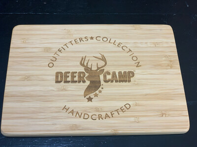 DEER CAMP™ Cutting Board Bamboo Small Square With Logo