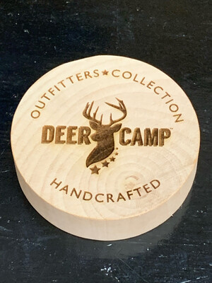 DEER CAMP™ Bottle Opener Magnetic Wood With  Engraved Logo  Round 2.5"
