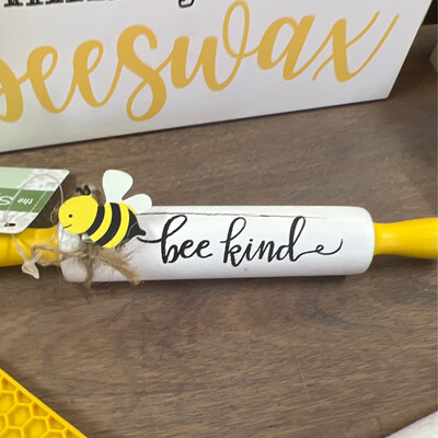 Bee Kind Rolling Pin Home Decor