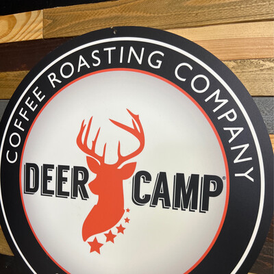 DEER CAMP® Coffee Roasting Company & Outfitters Sign Sold Here Round 15"