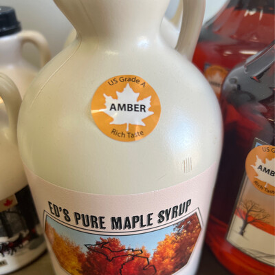 Eds Maple Syrup Quart Plastic Bottle 