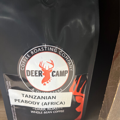DEER CAMP Coffee Tanzania Peabody Medium Roast 1lb Whole Bean