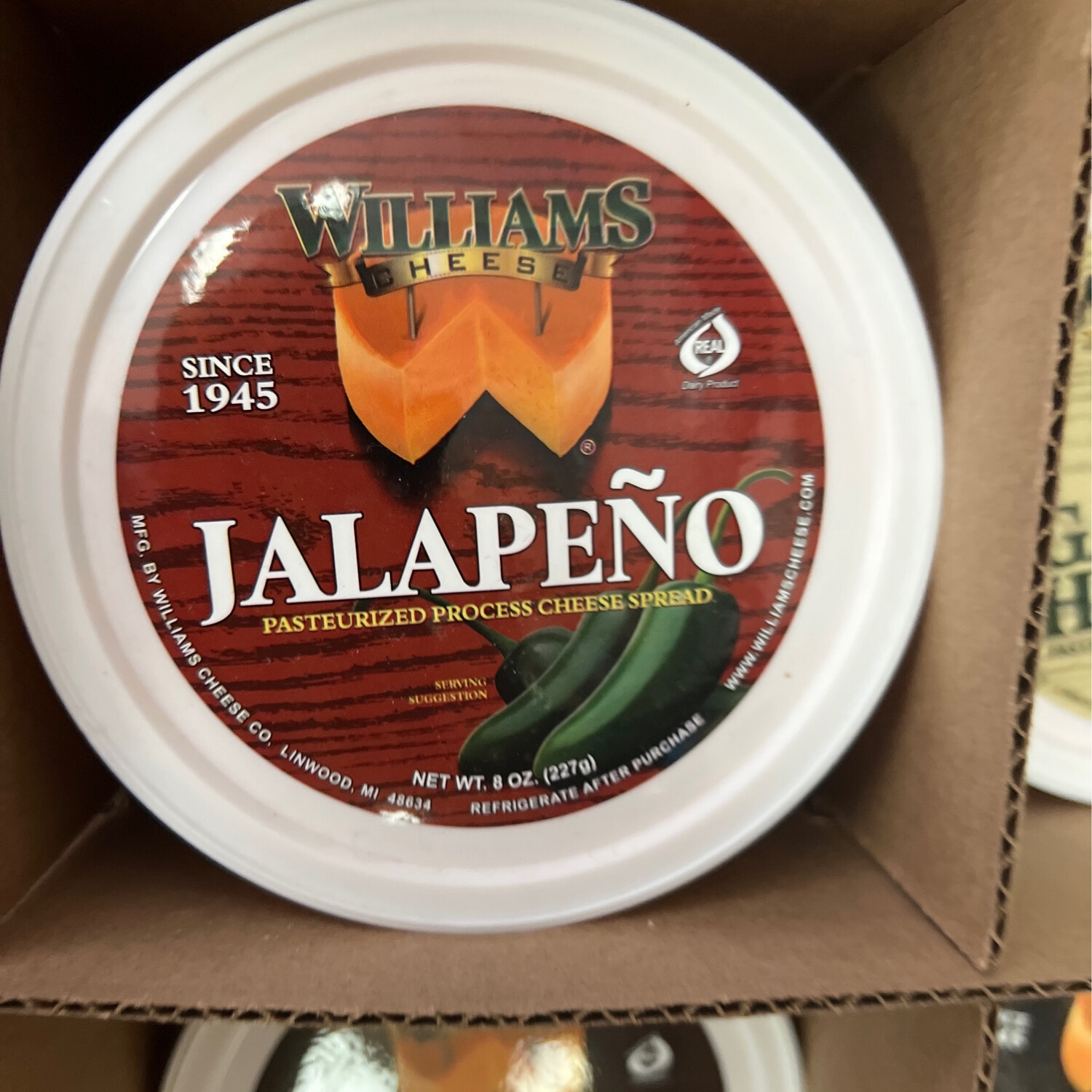 Williams Cheese Jaleapeno Spread 8 0z.   