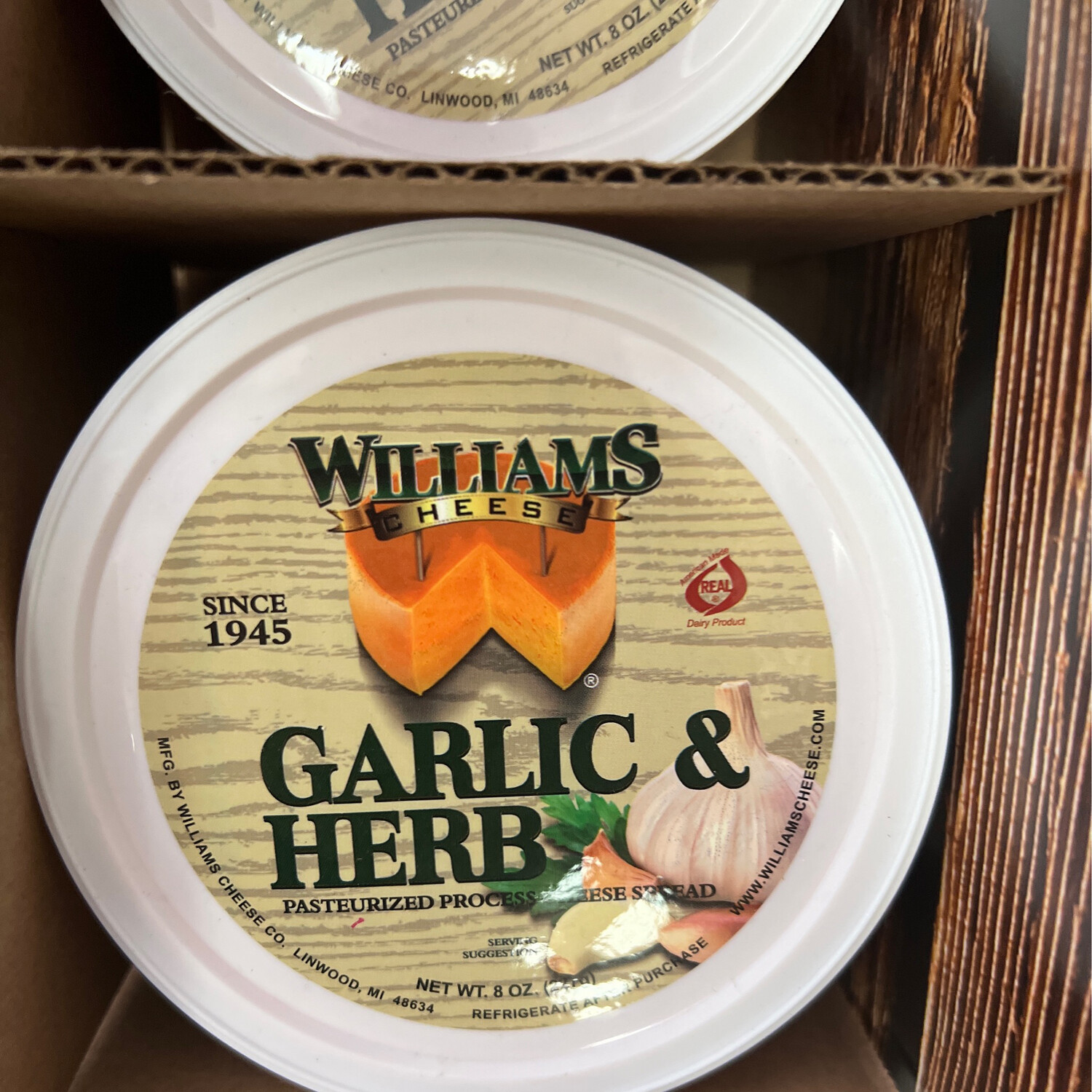 Williams Cheese Spread  Garlic &amp; Herb  8 oz. 